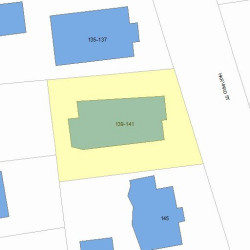 141 Harvard St, Newton MA 02460-2277 plot plan
