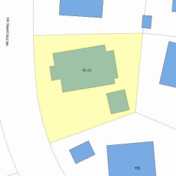 42 Westbourne Rd, Newton MA 02459-1616 plot plan