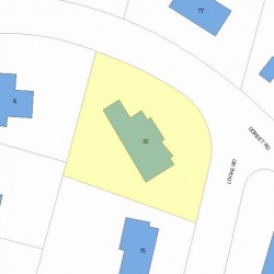 80 Dorset Rd, Newton MA 02468-1408 plot plan