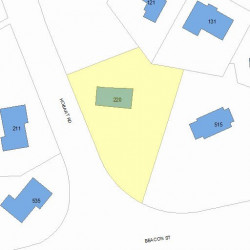 220 Hobart Rd, Newton MA 02459 plot plan