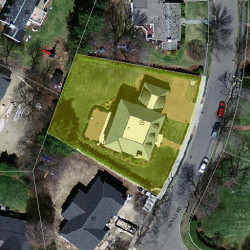 25 Gould Rd, Newton MA  02468-2120 aerial view