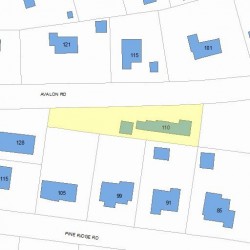 110 Avalon Rd, Newton MA  02468-1612 plot plan