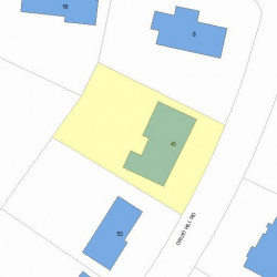 45 Druid Hill Rd, Newton MA 02461-2040 plot plan