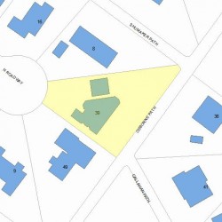39 Osborne Path, Newton MA  02459-3542 plot plan