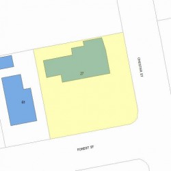 27 Chester St, Newton MA  02461-1415 plot plan