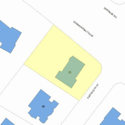 63 Dartmouth St, Newton MA 02465-2801 plot plan