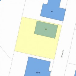 19 Cottage Pl, Newton MA  02465-1525 plot plan