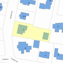 46 Central Ave, Newton MA 02460-1709 plot plan