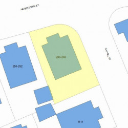 248 Watertown St, Newton MA  02458-1346 plot plan