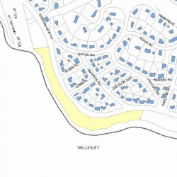 233 Quinobequin Rd, Newton MA 02468-1800 plot plan