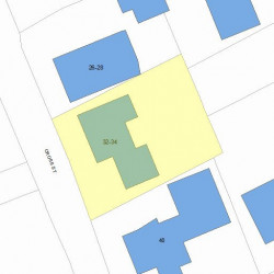 34 Cross St, Newton MA 02465-2102 plot plan