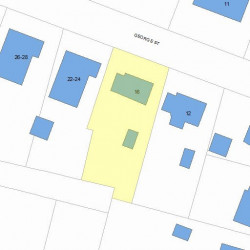 16 George St, Newton MA 02458-2309 plot plan