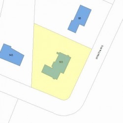 103 Stanton Ave, Newton MA 02466-3005 plot plan