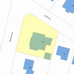 134 Waverley Ave, Newton MA 02458-2402 plot plan