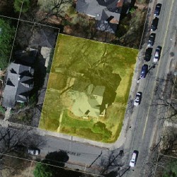 1057 Walnut St, Newton MA  02461-1140 aerial view