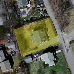 11 Rockland Pl, Newton MA  02464-1214 aerial view