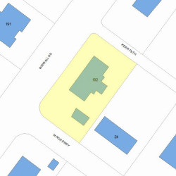192 Wiswall Rd, Newton MA  02459-3544 plot plan