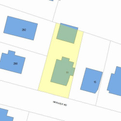 11 Warwick Rd, Newton MA 02465-1723 plot plan