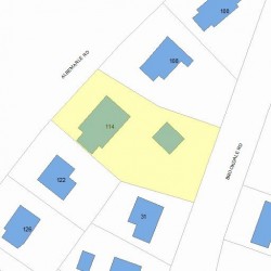 114 Albemarle Rd, Newton MA 02460-1135 plot plan