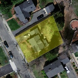 80 Hillside Ave, Newton MA  02465-2544 aerial view