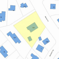 1281 Walnut St, Newton MA  02461-1854 plot plan
