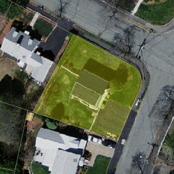 17 Hatfield Rd, Newton MA  02465-1212 aerial view