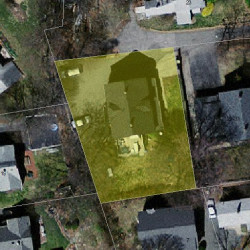 27 Oak St, Newton MA 02464-1407 aerial view