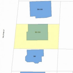 364 Waltham St, Newton MA 02465-1732 plot plan