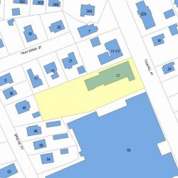 23 Chapel St, Newton MA  02458-1010 plot plan