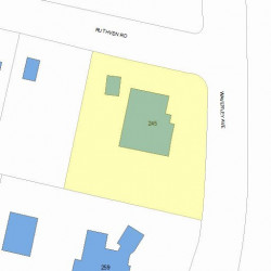 245 Waverley Ave, Newton MA 02458-2451 plot plan