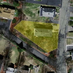 55 Cottage St, Newton MA  02464-1254 aerial view