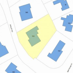550 Dudley Rd, Newton MA 02459-2809 plot plan