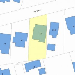 30 Foster St, Newton MA  02460-1511 plot plan