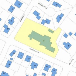 64 Hancock St, Newton MA 02466-2311 plot plan