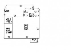 15 Hamlin Rd, Newton MA  02459-1001 floor plan