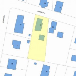 62 Cherry Pl, Newton MA 02465-1506 plot plan