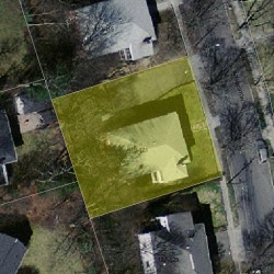 119 Withington Rd, Newton MA  02460-2037 aerial view