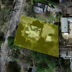 20 Exeter St, Newton MA  02465-2621 aerial view