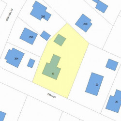 10 Fern St, Newton MA 02466-2207 plot plan
