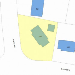 1087 Commonwealth Ave, Newton MA  02459-1447 plot plan