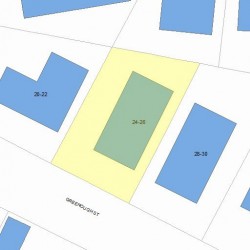 24 Greenough St, Newton MA  02465-2213 plot plan