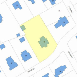 49 Temple St, Newton MA 02465-2306 plot plan