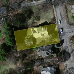 55 Chester St, Newton MA  02461-1433 aerial view