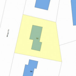 782 Walnut St, Newton MA 02459-1717 plot plan