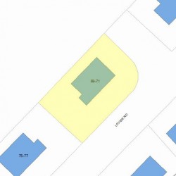 69 Louise Rd, Boston MA  02467-1914 plot plan