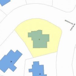 6 Deborah Rd, Newton MA 02459-2838 plot plan