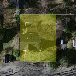 45 Elmore St, Newton MA  02459-1118 aerial view