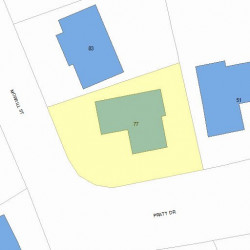 77 Morrill St, Newton MA 02465-1347 plot plan