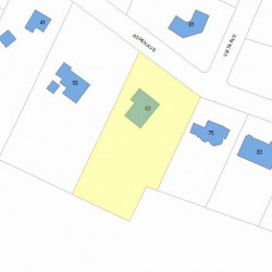 63 Aspen Ave, Newton MA 02466-3002 plot plan