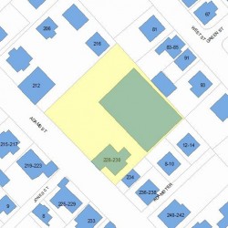 228 Adams St, Newton MA 02458-1203 plot plan